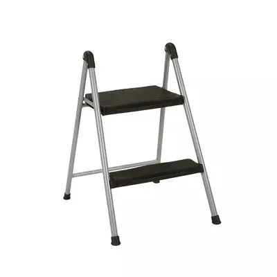 Two Step Steel Resin Steps Step Stool Without Handle Platinum/Black • $39.50