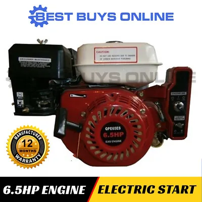 $308.98 • Buy Petrol Engine 6.5HP Electric Start Horizontal Shaft Replacement Motor