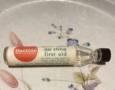 Vintage Bactine Miles Laboratories Inc. Glass Bottle No Sting First Aid Vintage  • $5