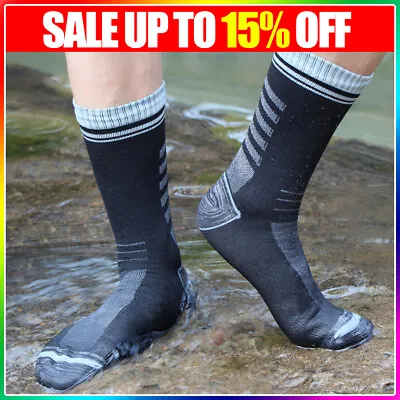 Waterproof Socks Breathable Sports Hiking Wading Camping Winter Skiing Sock • £12.37