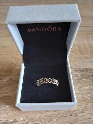 PANDORA Ring - Silver Clear CZ Princess Her Majesty Size 54 • $30