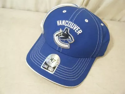 47 Brand Vancouver Canucks Blue Cap USA NHL Ice Hockey Baseball Cap Embroidered • $18.95