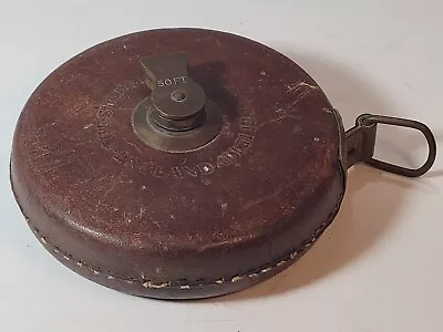 Chesterman Sheffield Cloth Leather Tape Measure 50 Feet Vintage • $74.95