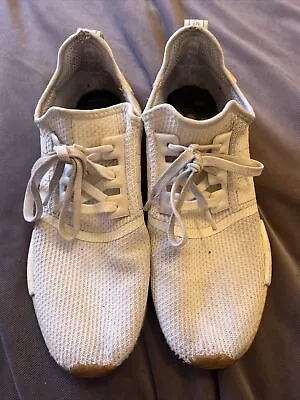 $15 • Buy Size US 11- Adidas NMD R1 Cloud White 2018 - Heavily Worn