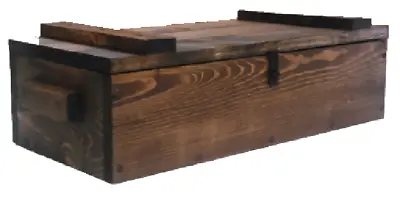 Rustic Wooden Ammo Box - Gun Accessories Storage Crate  • $39.99