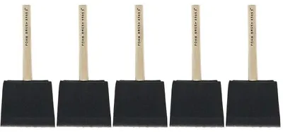 LOT OF 5 Linzer 3  W High Density Chiseled Paint Foam Brush With Wood Handle • $9.99