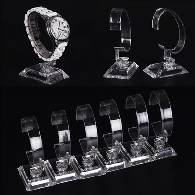 £4.51 • Buy 2pcs Clear Acrylic Detachable Bracelet Jewelry Watch Display Holder Stand Ra P4