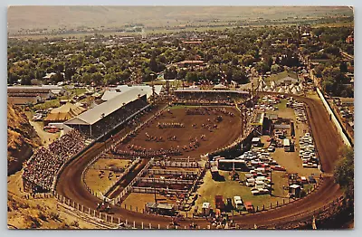 Kittitas County Fair Carnival & Rodeo Ellensburg WA Aerial View Postcard A18 • $7.95