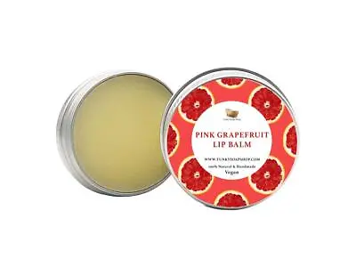 Pink Grapefruit Lip Balm Handmade & Vegan 1 Tin Of 15g  • £6