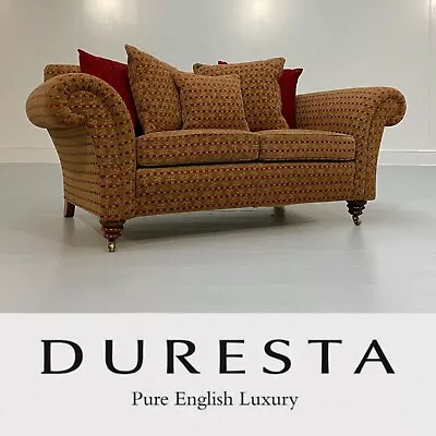 RRP £4200 Handmade Duresta Wentworth Medium Scatterback Sofa-Antique Gold/Red • £675