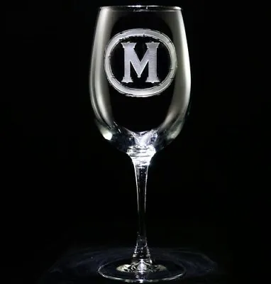 Personalized Monogrammed Wine Glass - One Glass (m9) • $27.50