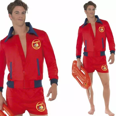 £50.09 • Buy Mens Baywatch Fancy Dress Lifeguard Costume - Official Licenced 90s Outfit