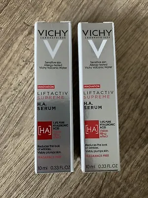 2x Vichy Liftactiv Supreme H.A. Serum .33oz / 10ml Travel Size New In Box • $14.99
