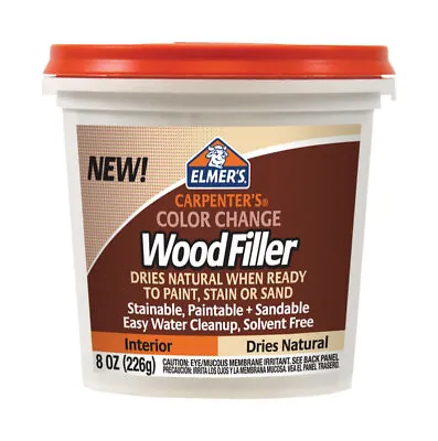 Elmer's E913 Carpenter's Color Change Wood Filler 8-Ounce Natural • $9.99