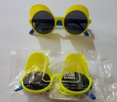 Vintage Pizza Hut Sunglasses Back To The Future 2 1989 Yellow Blue Solar Shades • $25.99