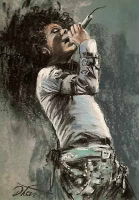 Michael Jackson Pastel Painting Drawing Dorothy Laz Kor 11 • $39