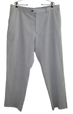 Tommy Hilfiger Blue Stripe Seersucker Suit Trousers Pants Sz 40 X 31 • $20