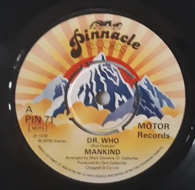 Dr Who  - Mankind 7  Vinyl Single In VGC • £2.99