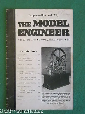 £7.99 • Buy MODEL ENGINEER - 26in STEAM BOAT - 13 April 1944 Vol 90 #2240
