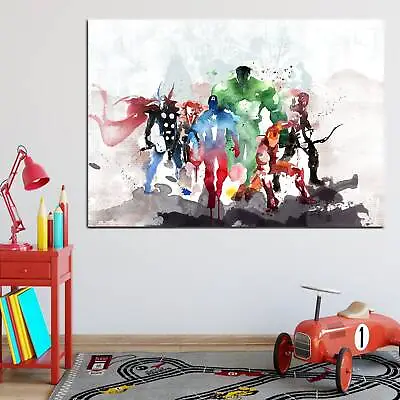 Marvel Avengers Poster Super Hero Wall Art Movie Canvas Large Wall Art Capta • $27