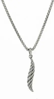 $189 • Buy David Yurman Sterling Silver Twisted Cable Drop Pendant With 20  Chain UNISEX