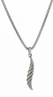 $189 • Buy David Yurman Sterling Silver Twisted Cable Drop Pendant With 20  Chain UNISEX