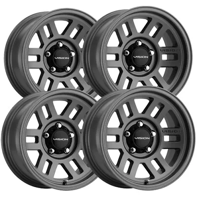 (Set-4) Vision 355 Manx 2 Overland 17x9 5x5  +20mm Gunmetal Wheels Rims 17  Inch • $531.96