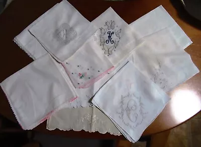 Vintage Assorted Lace Handkerchiefs--Lot Of 10 • $5.99