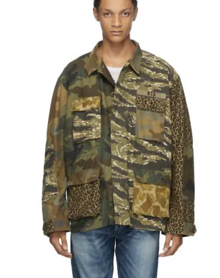 $263.99 • Buy $645 R13 Medium Camo Cheetah Print Military Abu Cinched Jacket Coat Animal VtG