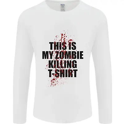 This Is My Zombie Killing Halloween Horror Mens Long Sleeve T-Shirt • £11.99
