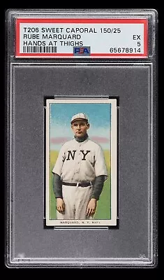 1909-11 T206 Sweet Caporal RUBE MARQUARD PSA 5 Excellent N Y National MARQUARD  • $975