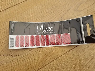 Metallic Shiny Red & Black Minx Professional Toe Nail Wraps New • $16.15