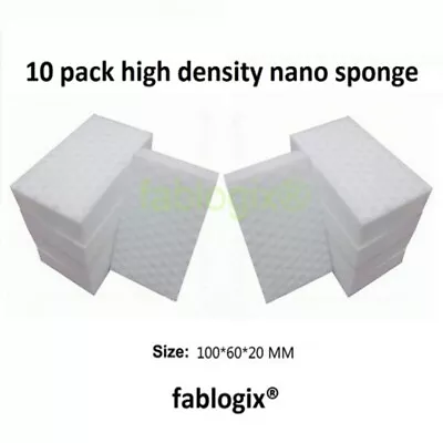 Magic Sponge Eraser X 10 High Density Sponges Stain Dirt Remover Fablogix® UK • £4.49