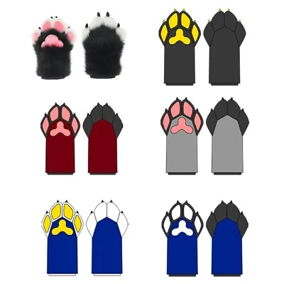 Wolf Dog Foxes Paw Claw Gloves Costume Accessories Cosplays Animal Fursuit • $84.15
