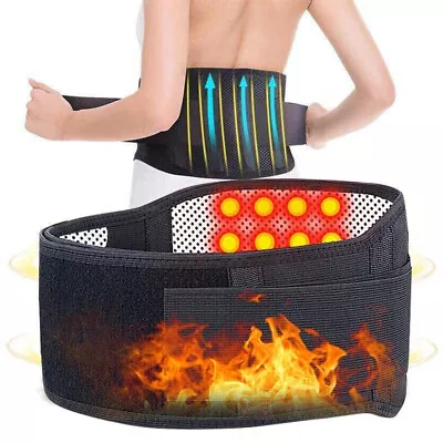 Self Heating Magnetic Therapy Back Waist Support Belts Lumbar Brace Massage Band • $13.99