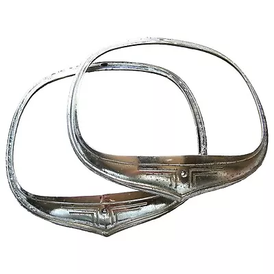 Set Of Chrome Headlight Bezels From 1939 Plymouth Deluxe Sedan Left & Right • $79