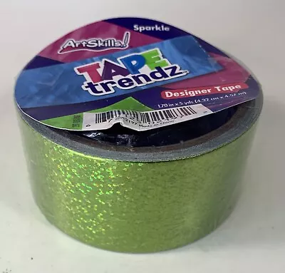 $12.95 • Buy Glitter Green Duct Tape Trendz 1.70” X 5 Yds ArtSkills Designer Tape