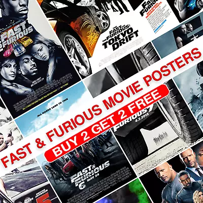 Fast And Furious Movie Poster Film Print Picture Gift Game Movie Home A4 A3 • £12.99