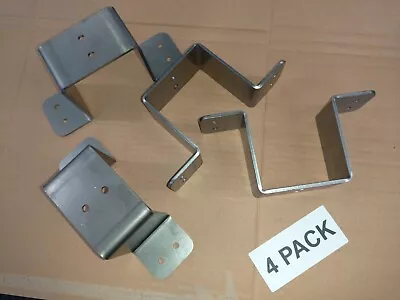 £19.99 • Buy Fence Post To Wall Fixing Brackets. Wall Band 75 X 75mm Raw Steel  4 PACK 