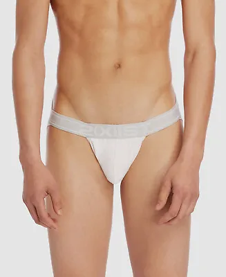 $27 2Xist Underwear Men's White Tagless Cotton Underwear Lift Jock Strap Size L • $8.78