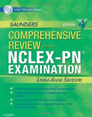 $36.45 • Buy Saunders Comprehensive Review For The NCLEX-PN® Examination By Linda Anne...
