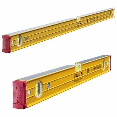 £113 • Buy Stabila Double Plumb Ribbed Box Level Twin Pack STB96260 60cm & STB962120 120cm