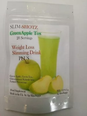 Green Apple Shake Mix Weight Loss Diet Slimming Juice Drink Plus • £8.99