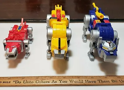 Vintage Voltron BLUE Yellow Red Lions 84 98 WEP 98 TM Toy Defender Lionbot Lot • $12