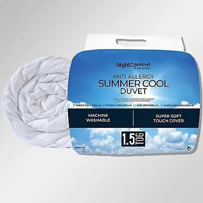 NightComfort Anti Allergy Luxury Summer Duvet Light Weight Quilt Summer Season • £16.80