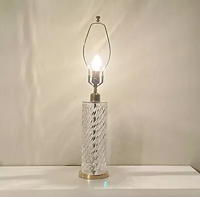 Waterford Crystal Cylinder Style 27  Tall Lamp. Waterford Engraved On Lamp. • $225