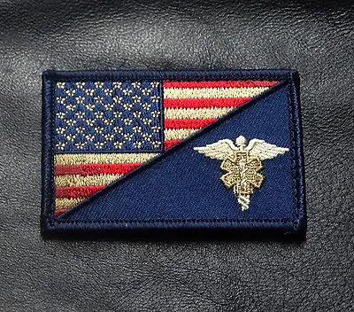 Medic Emt Ems Usa Flag Subdued Tactical Combat Hook Patch  • $6.99