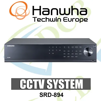 Samsung SRD-894 8 Channel Full HD 1080P Analog DVR CCTV Recorder Wisenet HD+ 1TB • £649.95