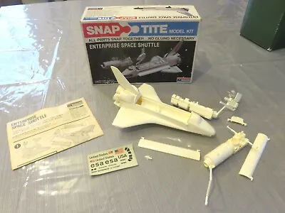 Monogram 1978 SNAP TITE Enterprise Space Shuttle Plastic Model Kit 1014-0100 • $10