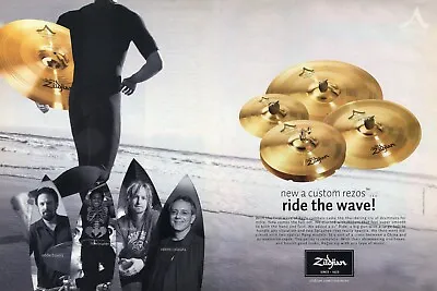 2009 2pg Print Ad Of Zildjian A Custom Rezo Cymbals W Eric Kretz Vinnie Colaiuta • $9.99